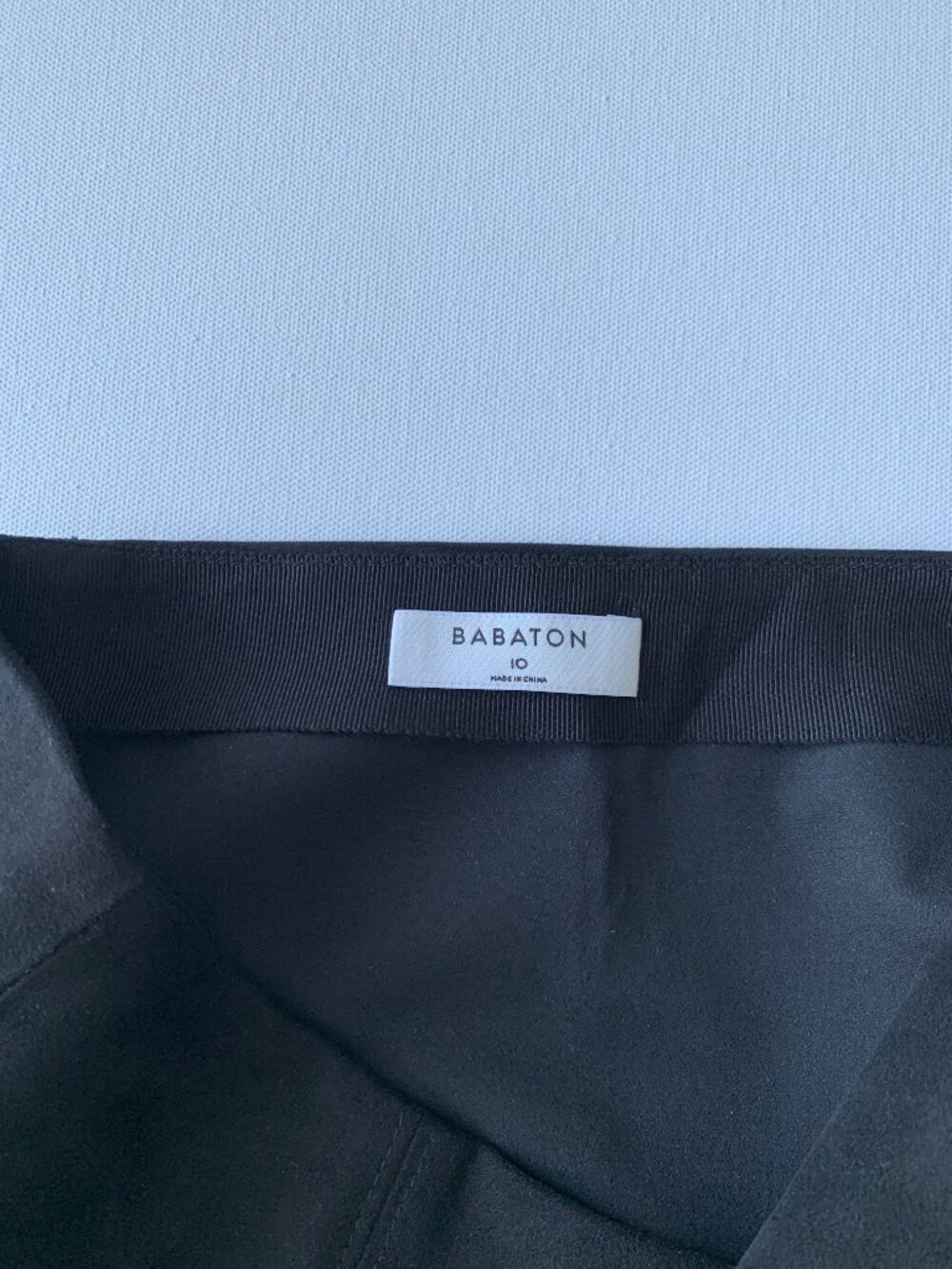 Babaton Skirt A-line Size 10 Black Faux Suede - Picture 6 of 8